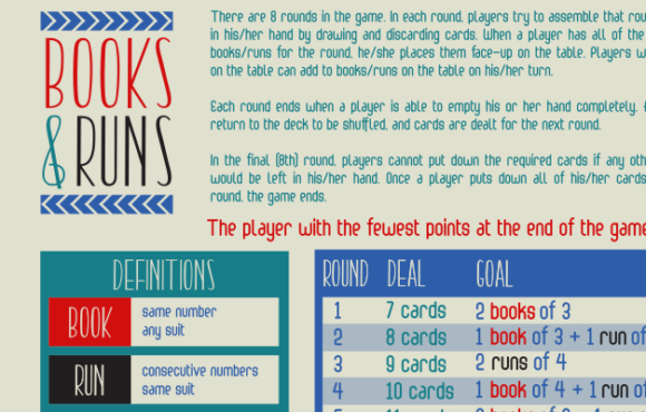 Books Runs Card Game: A Vibrant Graphic Design Asset for Print Templates