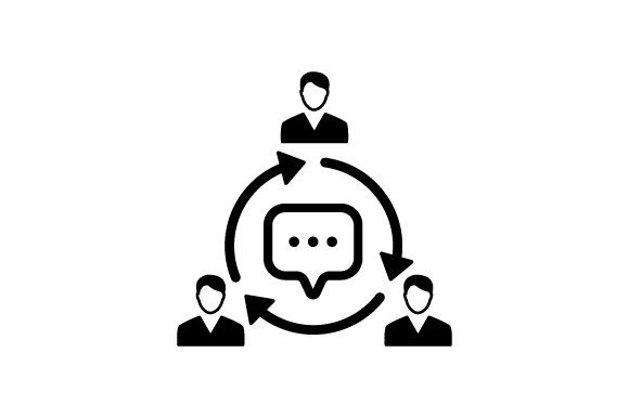 Business Team Communication Icons: A Graphic Asset for Crafters and Printables