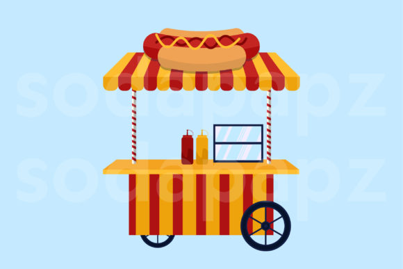 Carnival Fest - Hotdog Stand Icon for Small Business Branding