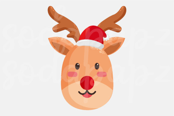 Classic Christmas - Rudolph Reindeer: A Versatile Graphic Design Icon