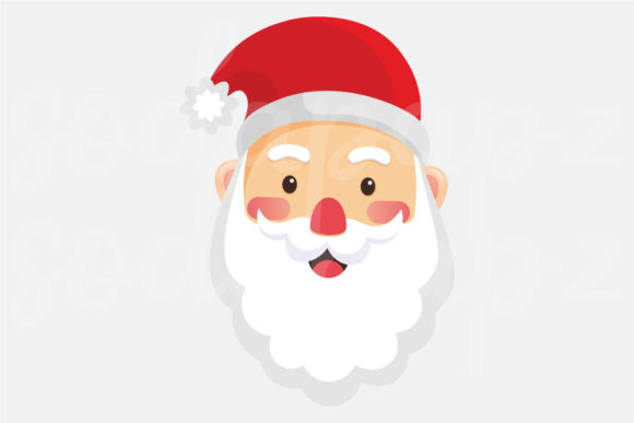 Classic Christmas Santa Claus Icon for Local Business Branding
