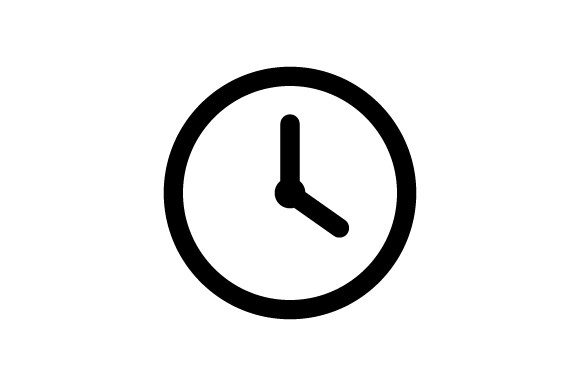 Clock Icon Graphic Design Asset Review for Real-World Crafting