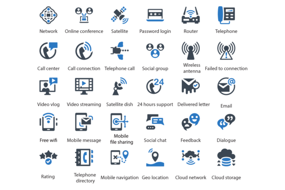 Communication Icons: A Graphic Design Asset for Local Business Branding
