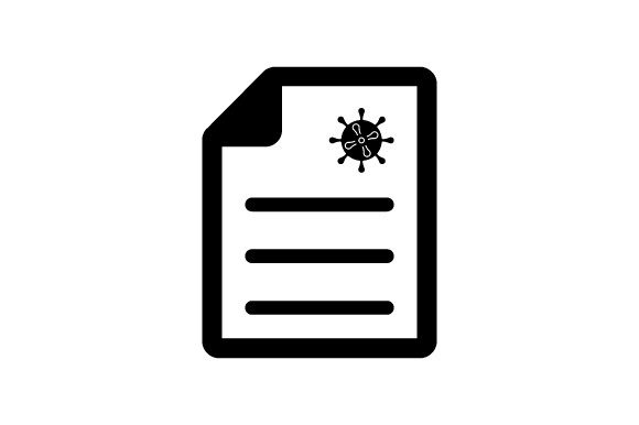 Coronavirus Test Report Icon: A Versatile Graphic Design Asset for Modern Branding