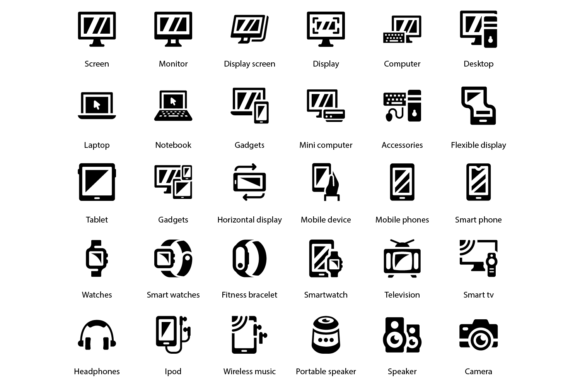 Equipment and Device Icons for Modern Marketing Graphics