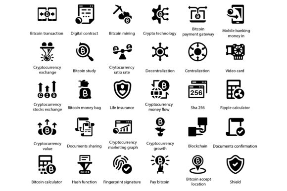 Financial Technology Icons for Modern Branding and Marketing Graphics