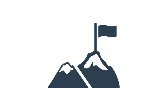 Flag on Mountain: A Versatile Graphic Design Asset for Modern Content Creators