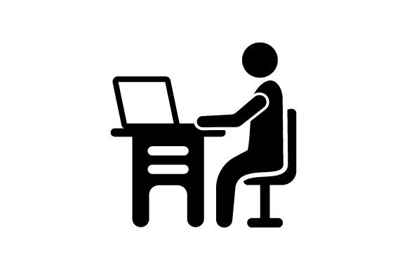 Office Work Icon: A Versatile Graphic Design Asset for Local Business Branding
