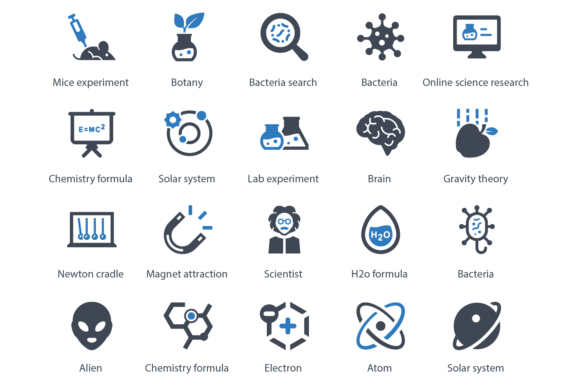 Science Icons: A Graphic Design Asset for Modern Local Branding