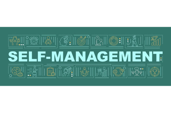 Self Management Strategies Word Concepts: A Graphic Template for Crafting and Branding