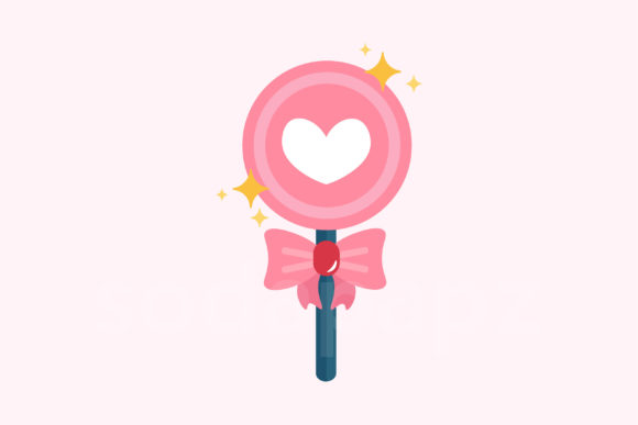 Sweet Deluxe Heart Lollipop Icon: A Versatile Graphic Design Asset for Crafters
