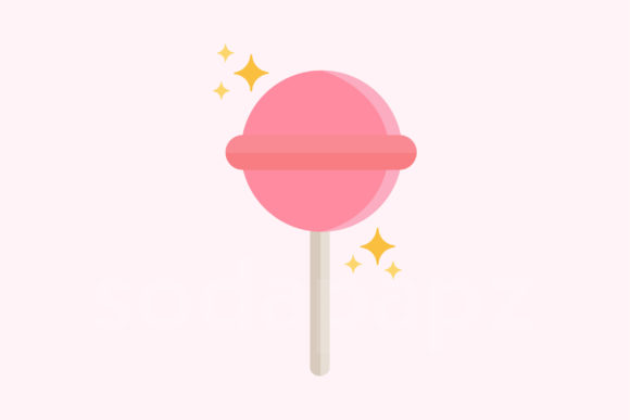 Sweet Deluxe Lollipop Icon: A Versatile Graphic Design Asset