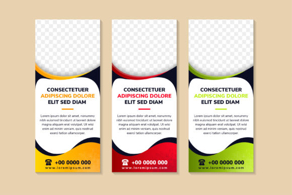 Vertical Banner Halftone Wave Curve: A Modern Graphic Template for Bold Branding