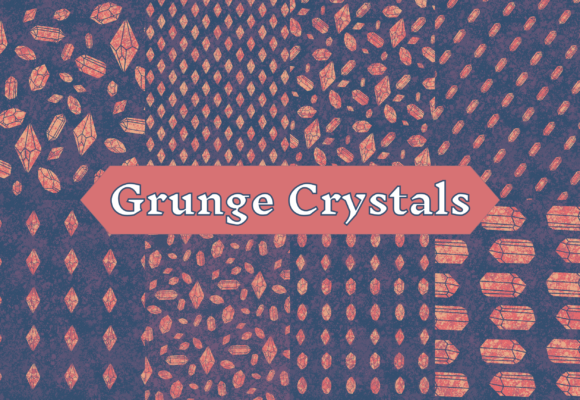 Vintage Grunge Crystal Prism Patterns: A Unique Graphic Design Asset for Crafters
